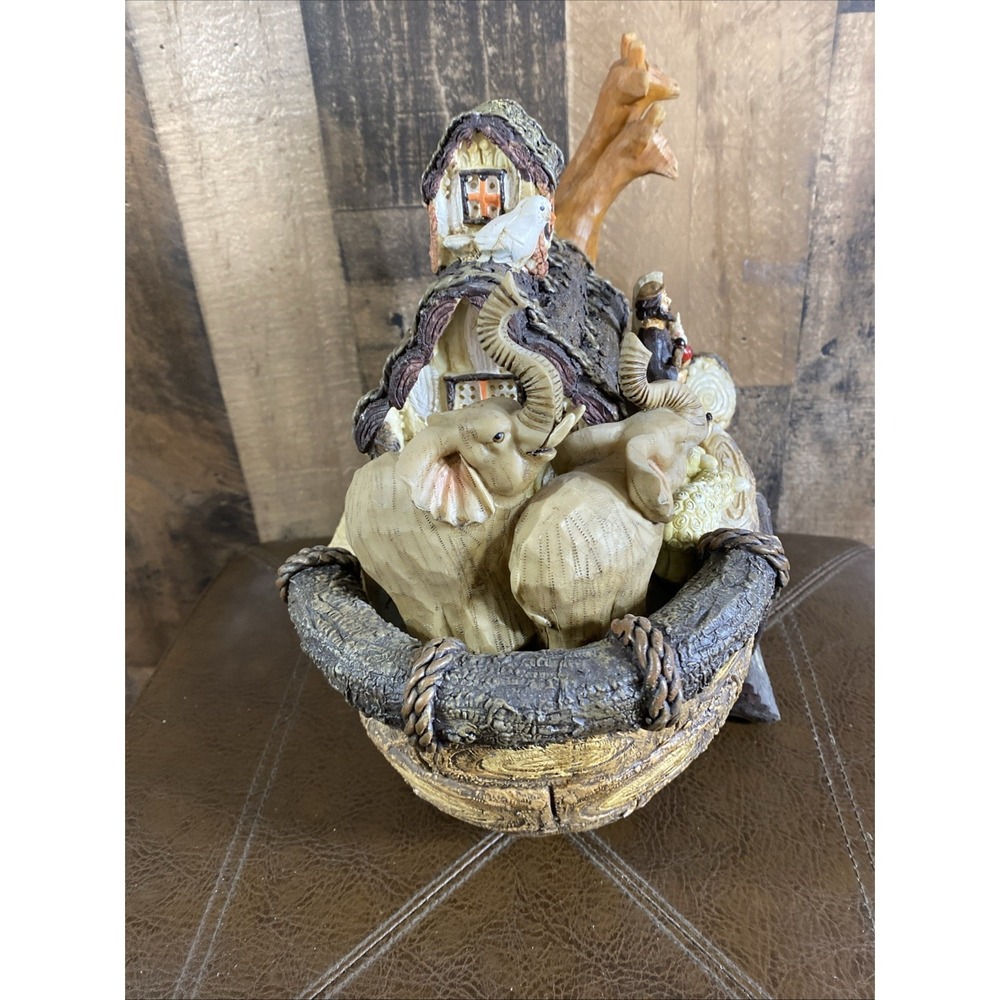 Noah's Ark Decor JCP Home Collection Home Christmas Hand Decorated Rustic Vtg - Picture 11 of 16